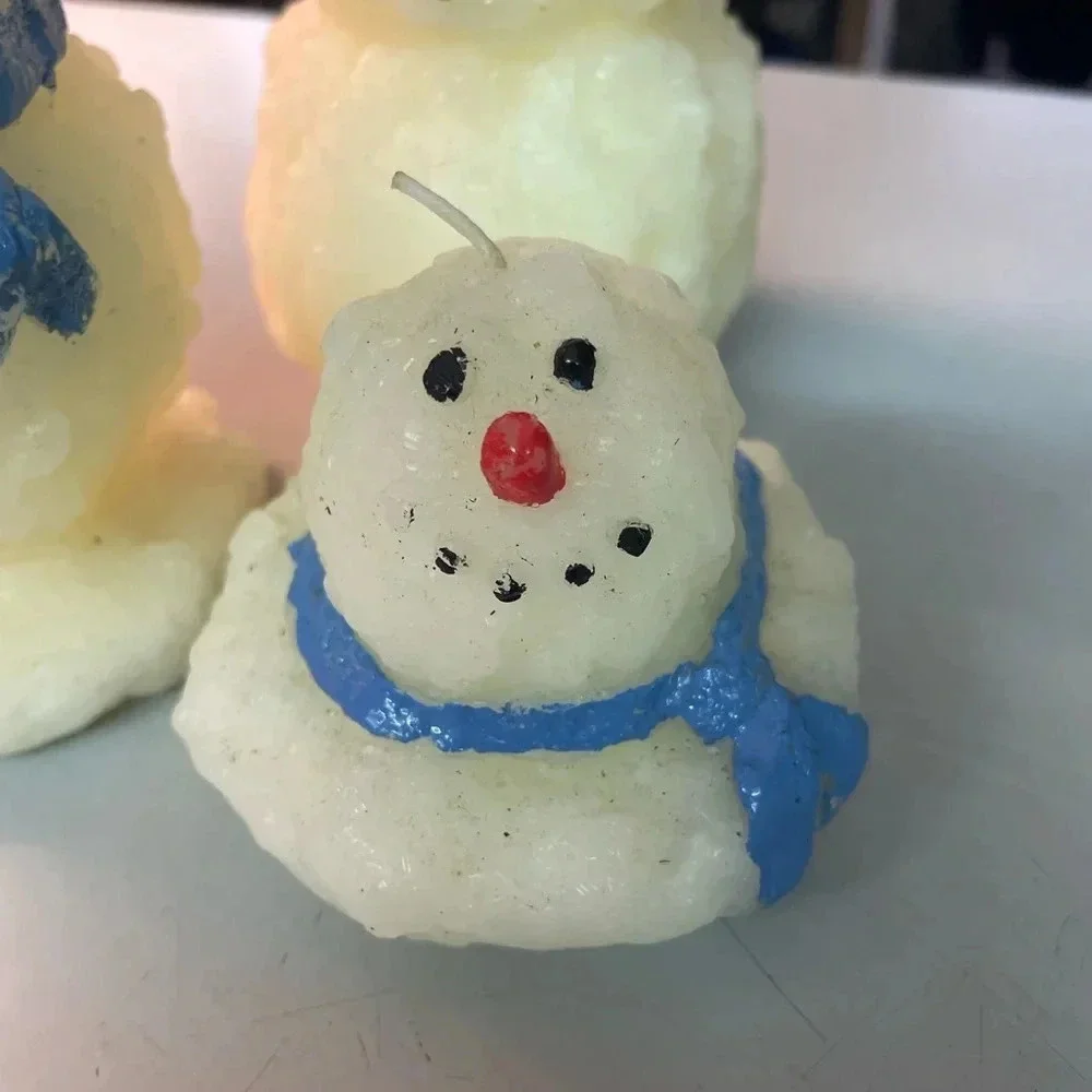 New snowmen candles ( never lit) 3